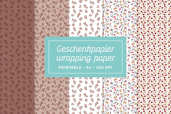 Printable Wrapping Paper A4 - Etsy