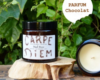 Carpe Diem chocolate biscuit candle with soy wax and Grasse perfume - Collection Graffiti