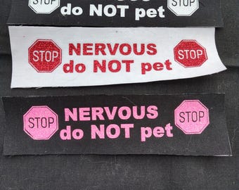 Nervous do not pet glitter patch