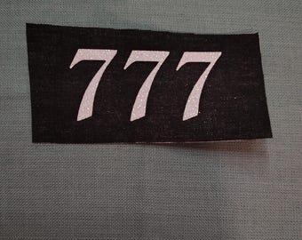 777 angel number glitter patch