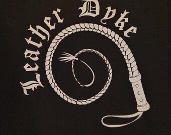 leather dyke lesbian kink glitter patch