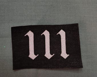 111 angel number glitter patch