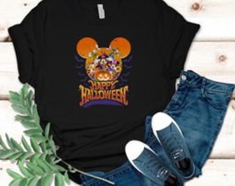 Disney Mickey Halloween Shirt, Disney Halloween Group Shirts, Family Halloween Costumes Party Shirt, Kids Disney Mickey Gift Shirt-12A