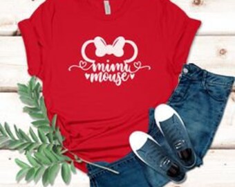 Mimi Mouse Shirt,Disney Minnie Shirt, Grandma Shirt,Family Disneyland Gift Shirt, vacation shirt, Cute Minnie Shirt.21