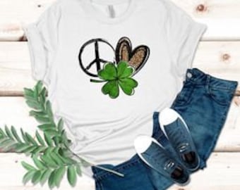 Chemise de la Saint-Patrick, chemise Lucky Shamrock, chemise femme Patrick’s Day, chemise irlandaise, sweat-shirt Saint Patrick’s Shamrocks, Lucky Tee-D65