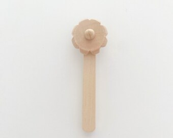 Wooden sensory bin tool, Add-on tool, Roll on with crease.