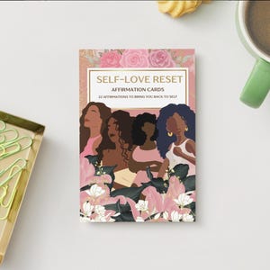 Cartas de Afirmação de Energia da Personagem Principal – Download Digital | Baralho de Amor-Próprio para Imprimir para Mulheres | Presente de Bem-Estar para Meninas Negras