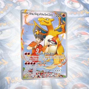 Carte Holo Pokémon personnalisée - Pokémon personnalisé, portrait de couple et de famille dessin cadeau unique Cartes Pokémon