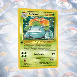 Venusaur 1a edizione Set base 15/102 Carta olografica personalizzata Pokemon Proxy