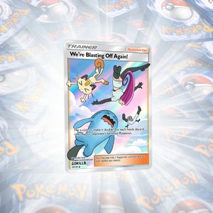 We gaan weer knallen! Aangepaste Team Rocket Trainer Holo Pokemon-kaart