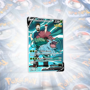 Custom Pokemon Holo Alternate Art V Card - Personalized Pokemon, Couples & Family Portrait Drawing Unique Gift Pokemon Cards