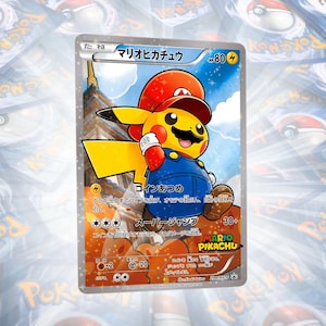 Mario Pikachu Full Art Holo Custom Proxy Pokemon Karte (Bester Proxy!)