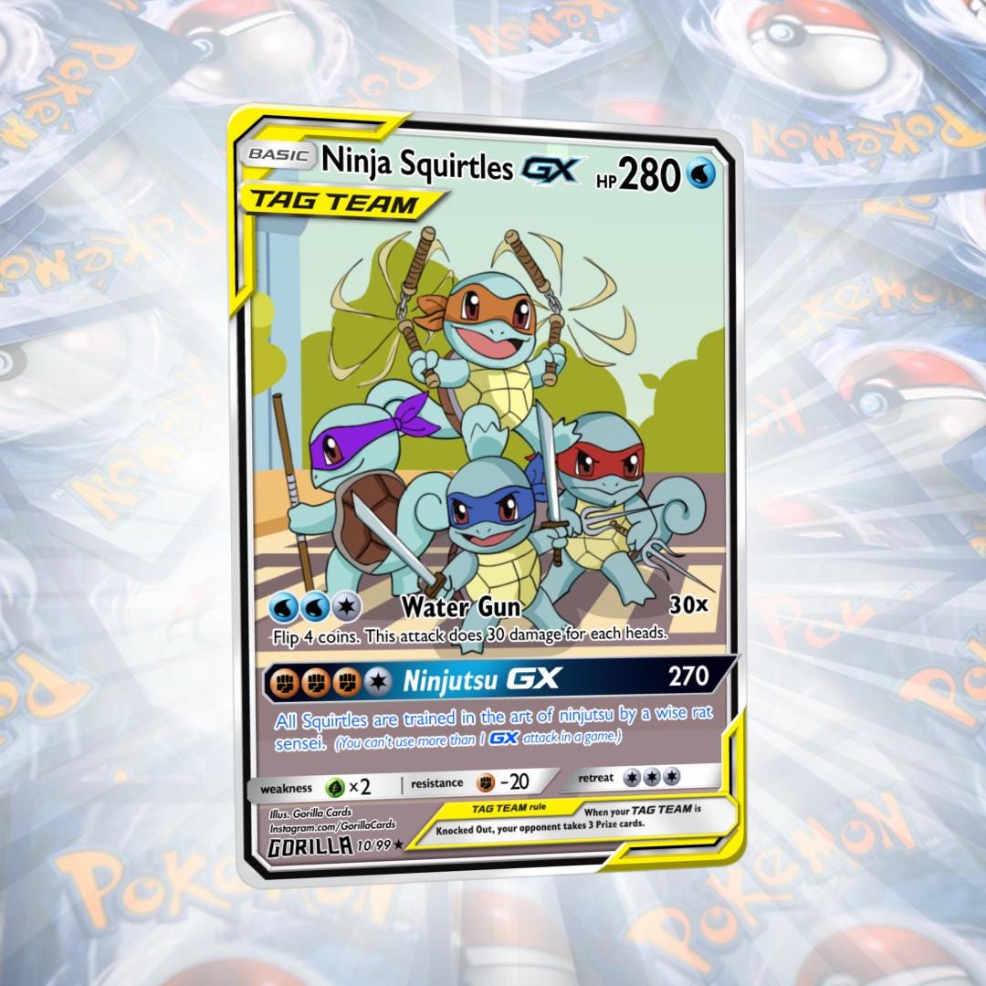 Custom Tag Team Pokemone Card - Etsy