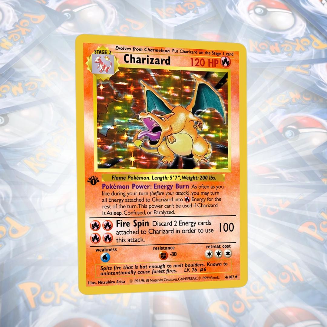 Charizard 1st Edition Base Set 4/102 Pokemon Proxy Custom