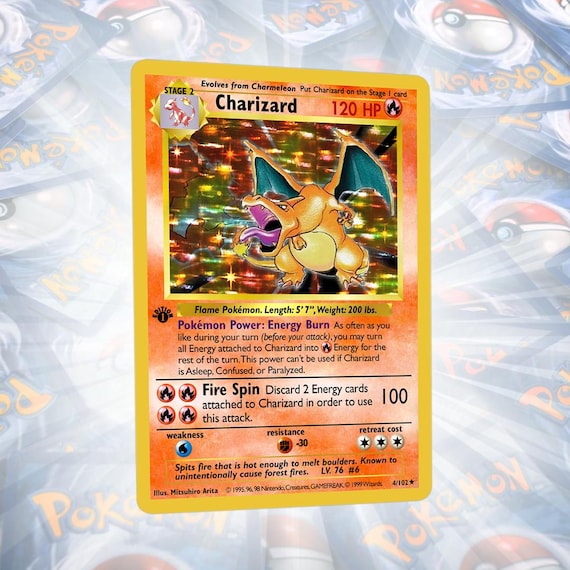 Charizard 1st Edition Base Set 4/102 Pokemon Proxy Custom