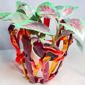 Fused Glass Votive or Plant Vase