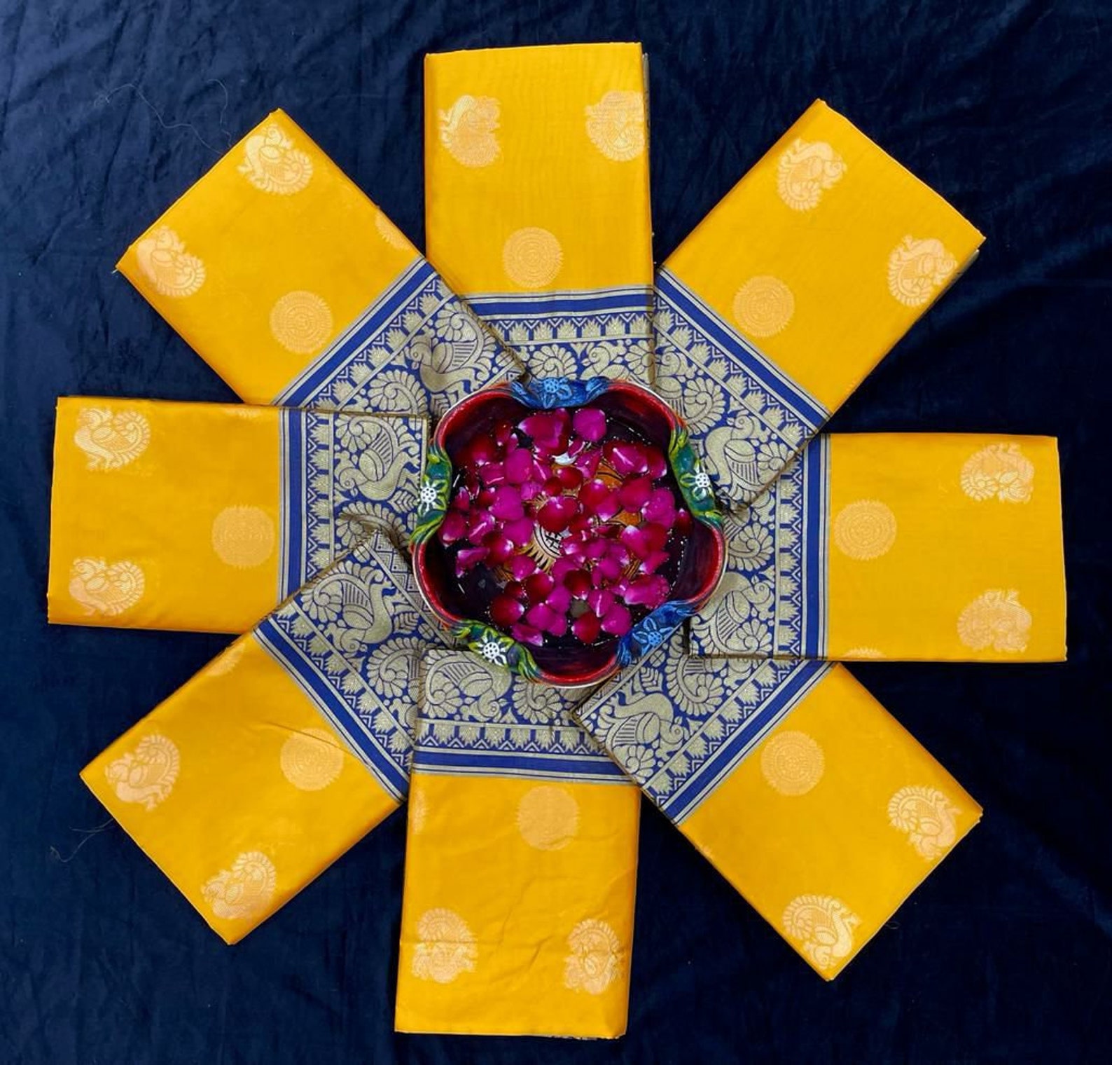 Haldi Funciton Wear Yellow Saree for Women Banarasi Soft - Etsy