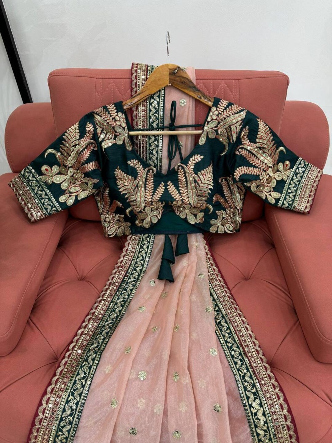 Designer Wedding Saree for Women, Trendy Twill Net Saree With Fancy