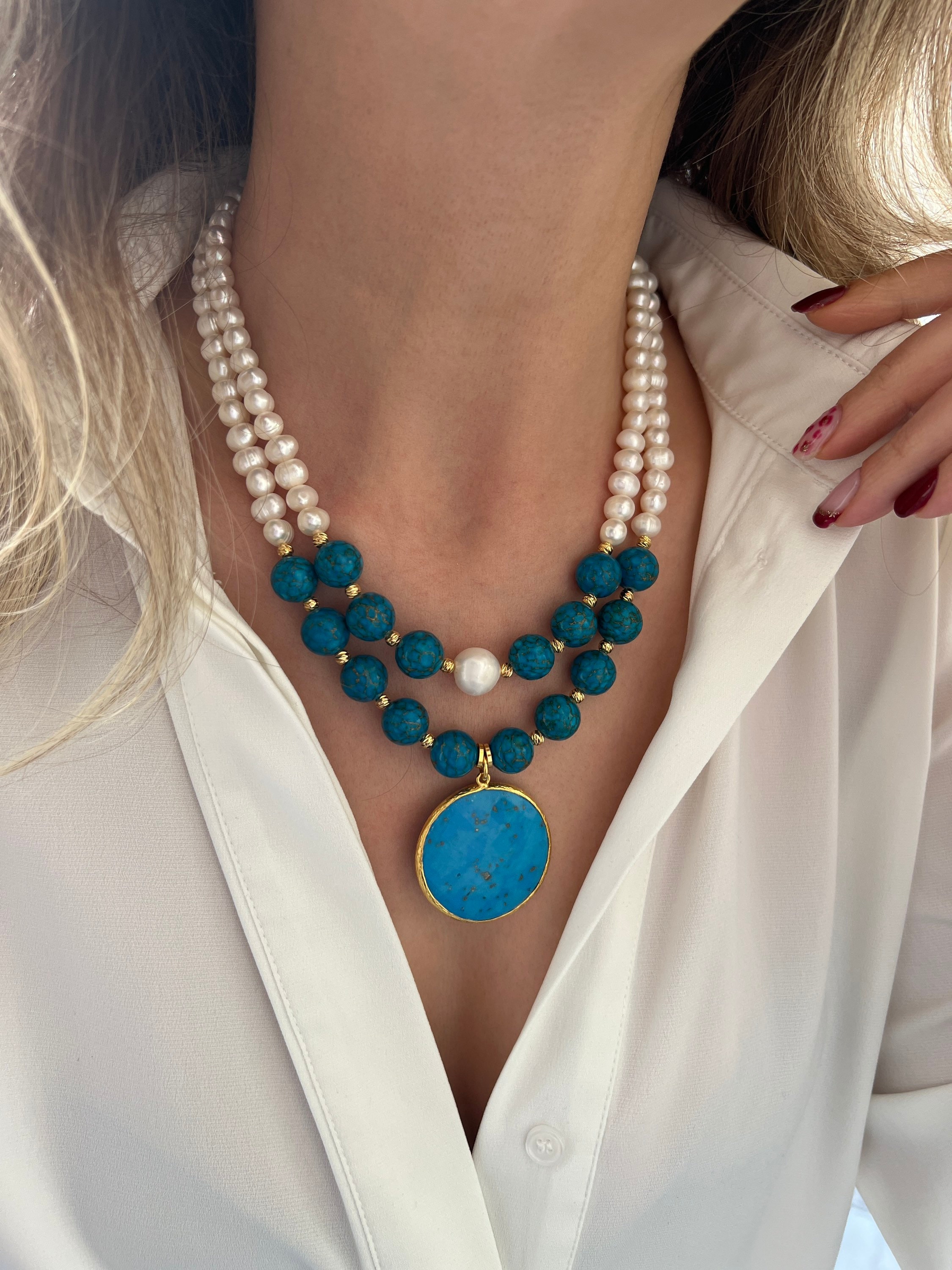 Amazon.com: Turquoise Bib Necklace,Statement Jewelry,Wedding,beach Holiday  African Jewellery: Clothing, Shoes & Jewelry