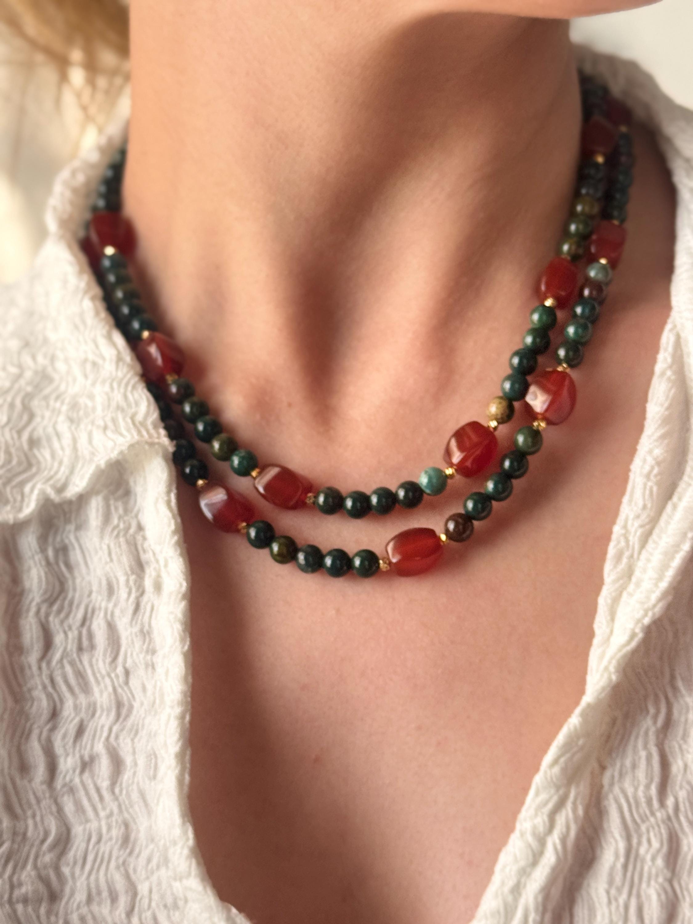 Collana vintage bohémien fatta a mano con perline in ceramica, ciondolo, articoli sfusi, commercio all'ingrosso, Collier Femme Bohe, accessori per gioielli 2X077  36