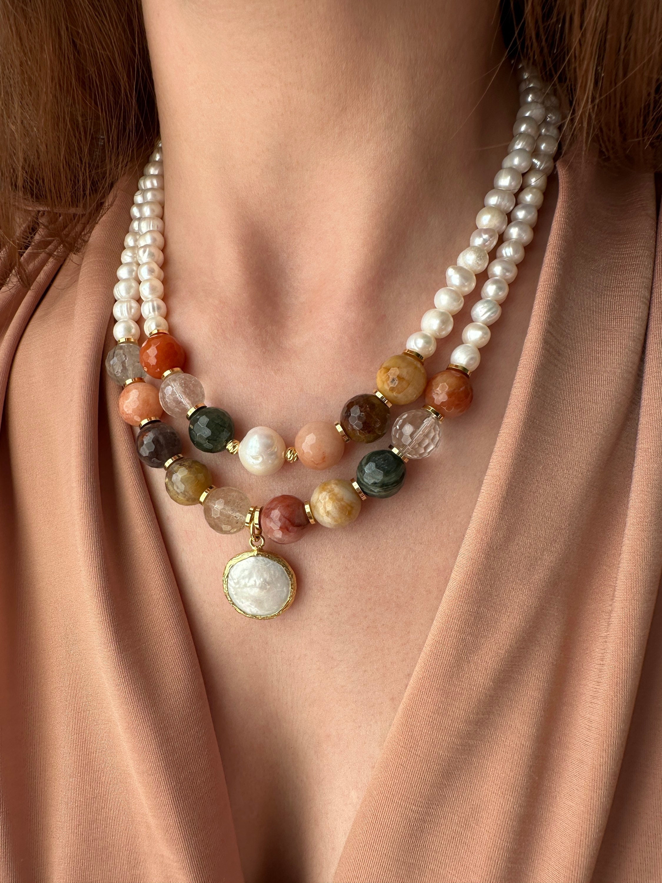 Handmade gemstone necklaces outlet