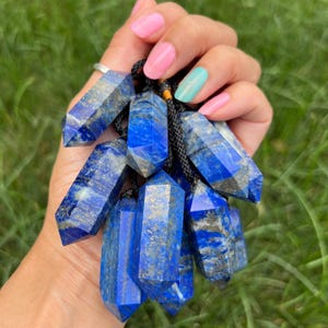 Blue Lapis Lazuli Necklace, Blue Crystal Pendant Necklace, Lapis Lazuli necklace, Natural Lapis Lazuli Necklace, Boho Jewelry For Him & Her