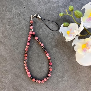 Gemstone Beaded Phone Charm, Boho Wristlet Lanyard, Custom Phone Charm, Natural Beads Phone Charm, Phone Charms, Gift For Her, Made In USA image 16