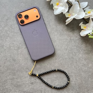 Gemstone Beaded Phone Charm, Boho Wristlet Lanyard, Custom Phone Charm, Natural Beads Phone Charm, Phone Charms, Gift For Her, Made In USA image 5