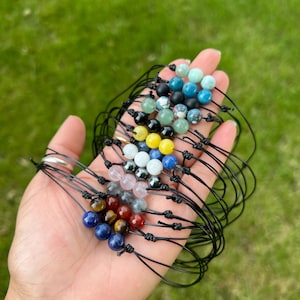 Adjustable Gemstone Choker, Handmade Healing Crystal Necklace