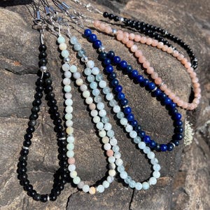 phone wrist strap, phone charm, Phone Wristlet, gemstone phone charm, stone phone keychain, phone strap, beaded phone lanyard, lapis lazuli phone charm, 6mm beads phone charm