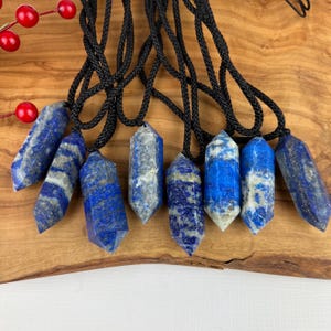Lapis Lazuli Point Necklace: Boho Healing Gemstone Pendant