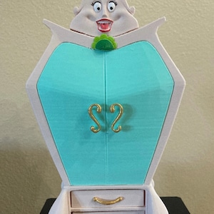 Armoire Beauty and The Beast 3D Printed Charachter with Functioning Drawer