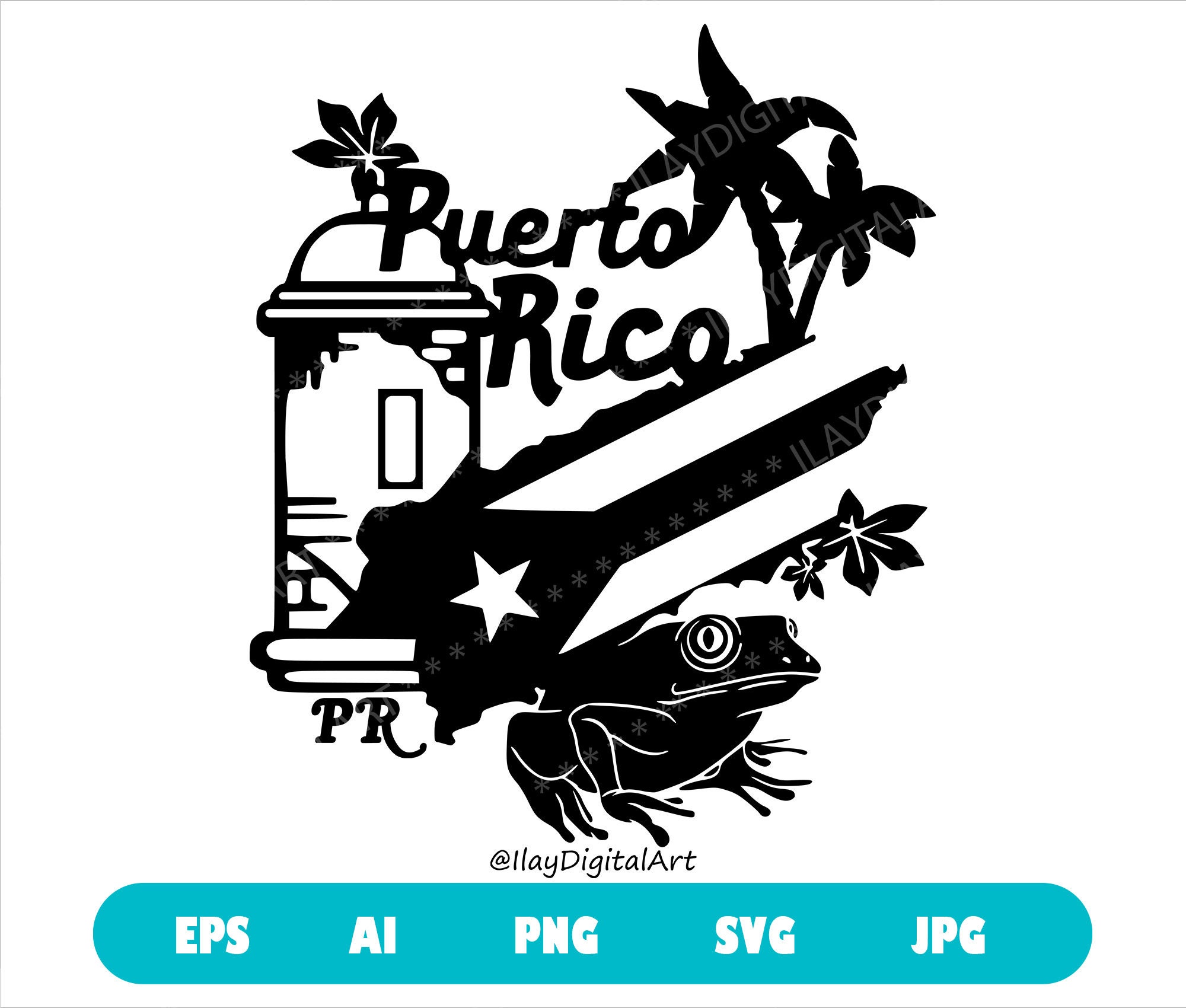 Puerto Rico Svg Puerto Rico Clipart Puerto Rico Flag Svg Etsy Finland