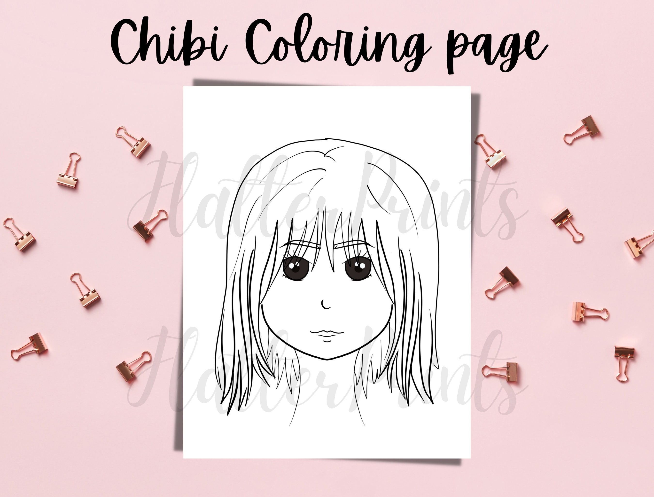 Adult Coloring Pages Anime Coloring Page Digital - Etsy
