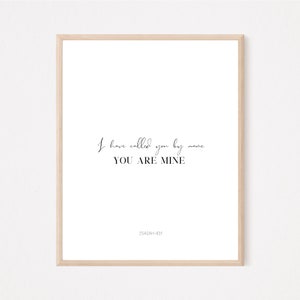I have Called You By Name, Isaiah 43:1, Christian Wall Art, Neutral Minimal Bible Verse Print, Modern Scripture Art, Christian Home Decor
