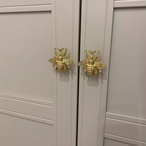 Bee Shape Wardrobe Knob Brass Furniture Handles Door Knobs and Handles Cabinet Kitchen Cupboard Drawer Pulls Home Decor