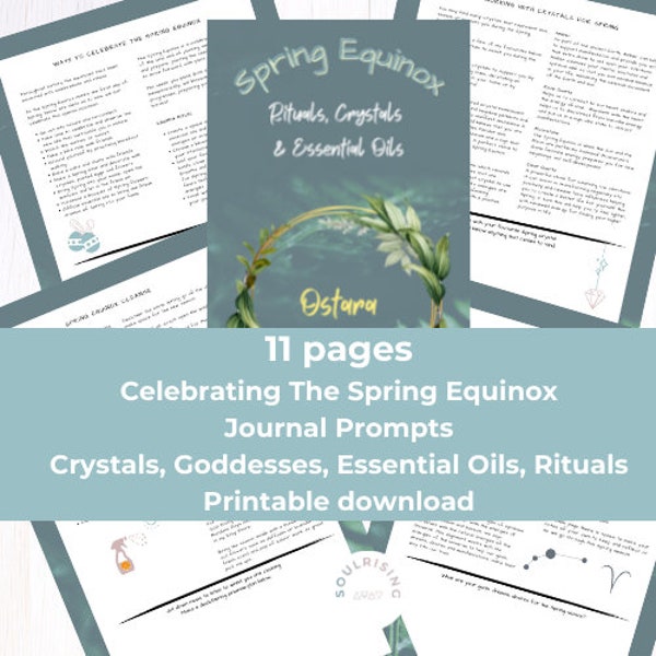Ostara Spring Equinox Journal | Book of Shadows | Ostara Workbook | Printable PDF | Spring Digital | Spring Cleanse | Spring Goddesses