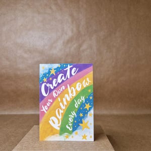 Créez votre propre arc-en-ciel - Cartes imprimables avec enveloppe assortie