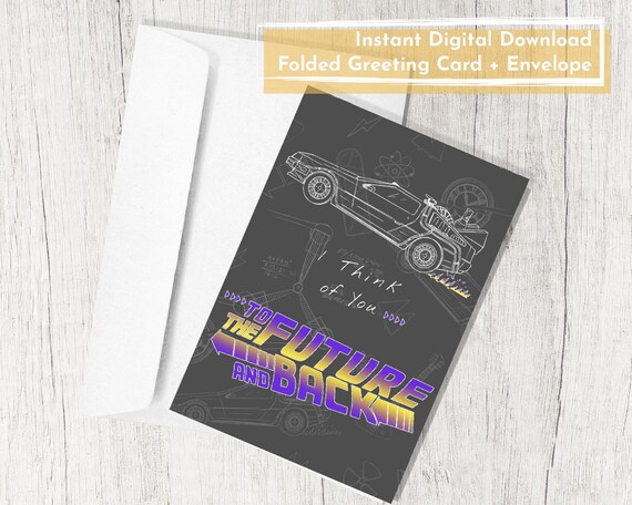 Back to the Future Inspired Printable Greeting Card | Etsy