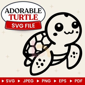 Tartaruga SVG Clipart, Download digitale, Tartaruga marina PNG, File per Cricut Silhouette