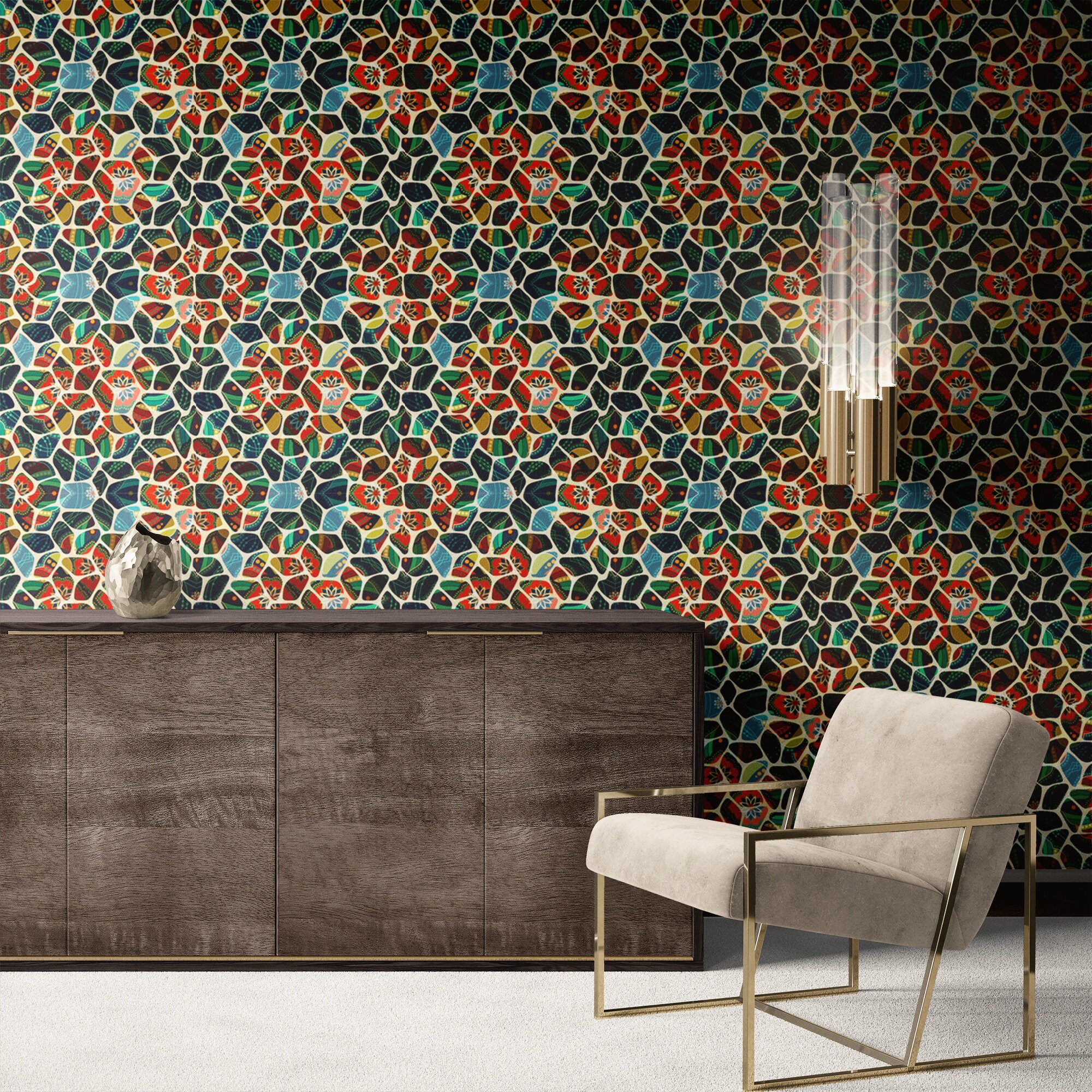 Mosaic Wallpaper - Etsy Mosaic Wallpaper - Etsy