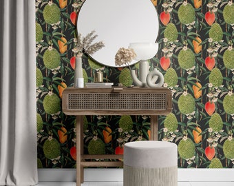 Removable Wallpaper, Fruit Wallpaper, Temporary Wallpaper, Vintage Wallpaper, Peel and Stick Wallpaper, Wall Paper