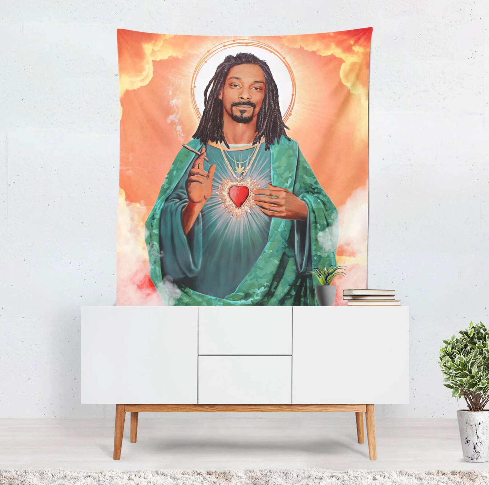 Saint Tapestry Celebrity Wall Art Living Room Wall Decor - Etsy