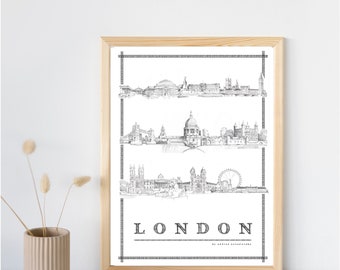 A3 Print of London's most Iconic Buildings