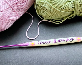 Cute Bunny Jester Crochet Hook / Neon Rainbow Glow in the Dark Crochet Hook  / Crochet Hook / Silicone Bead Crochet Hook