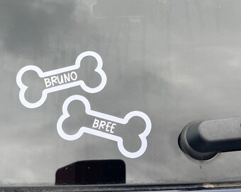 Personalized Dog Bone Car Decals/ Stickers