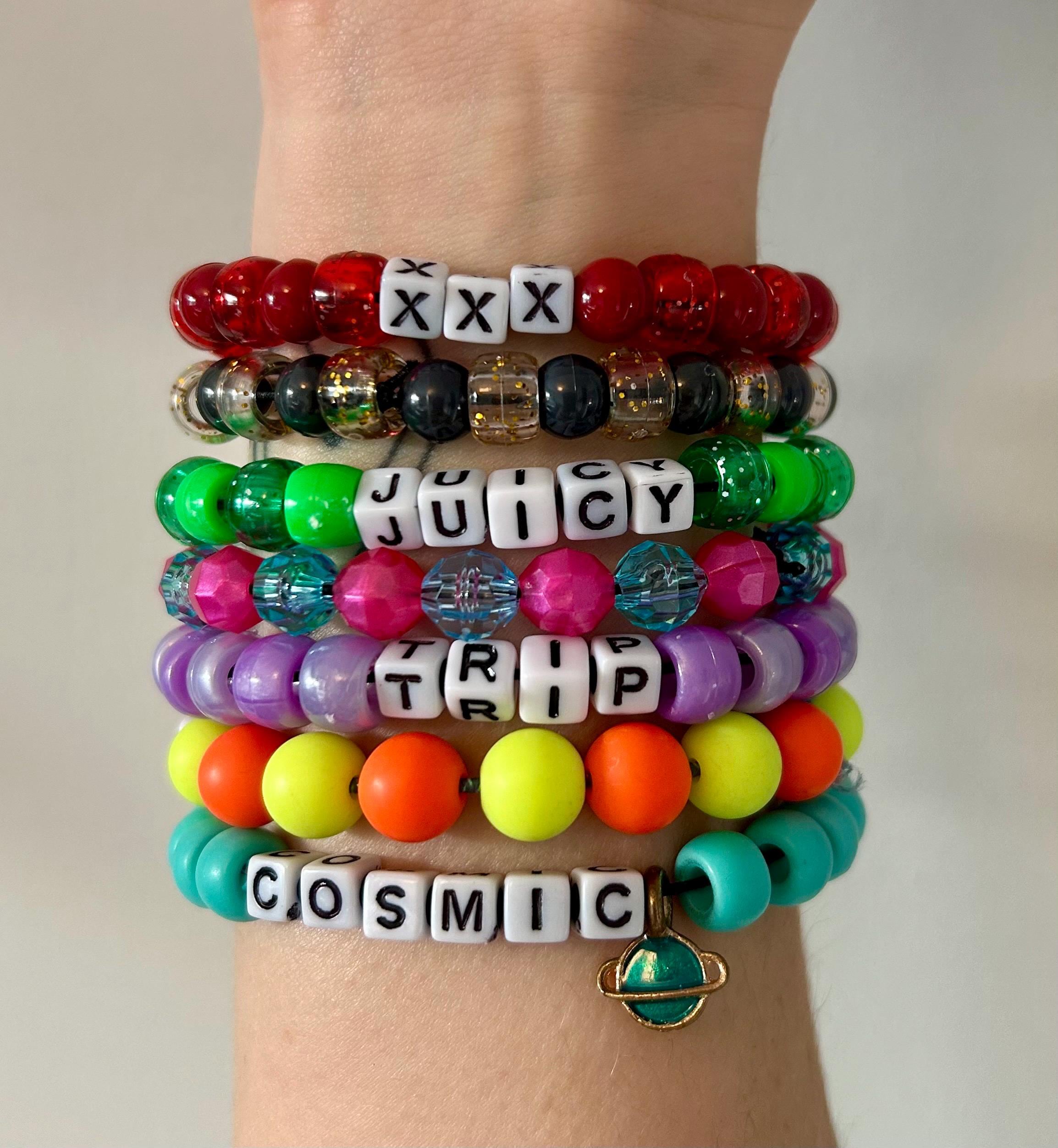 Random Kandi Bracelets, Kandi Bulk, Rave Kandi Bracelets, Festival ...