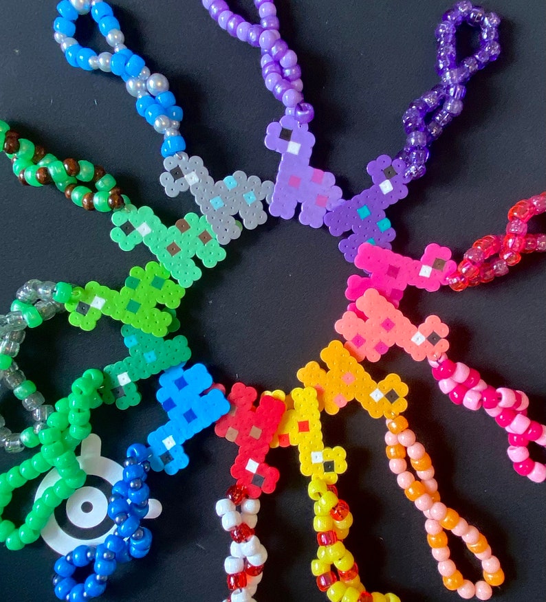 Dinosaur Perler Kandi Dinosaur Perler Bracelet Perler Kandi Etsy Canada