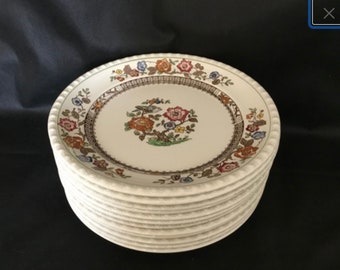 2x VILLEROY & BOCH 10” Dinner Plates,  ‘Nanking’ Pattern, Hand Painted German Dinner Plates, 24 available