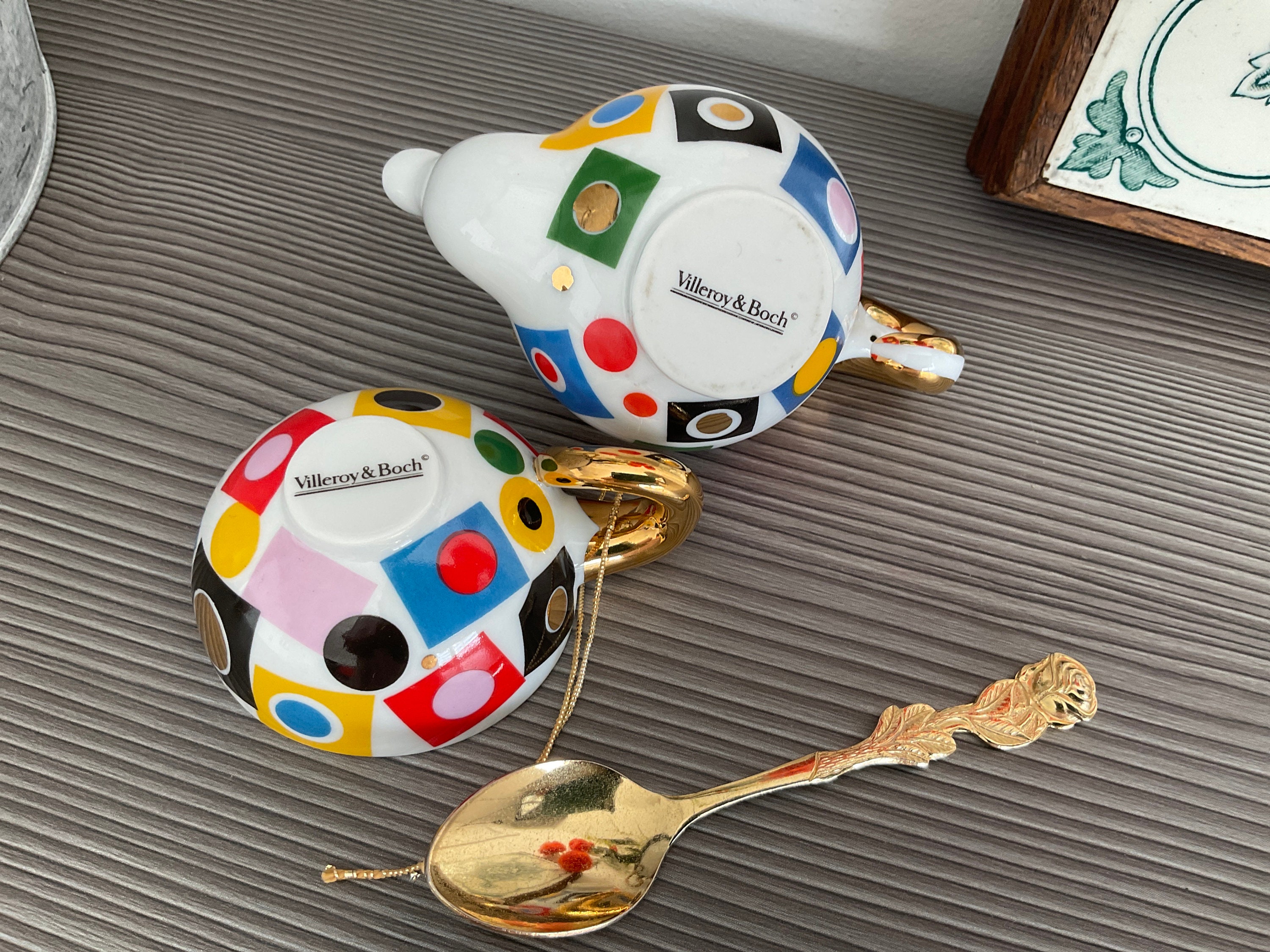 Villeroy & Boch Mini Teapot and Cup, Rosemarie Benedikt Designer